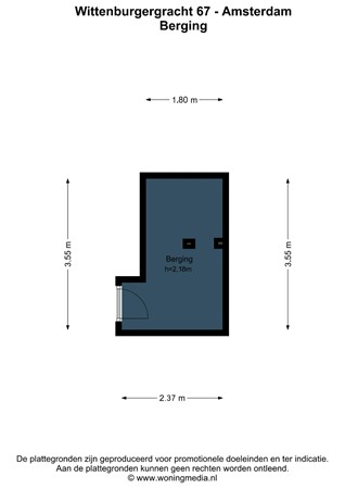 Floorplan - Wittenburgergracht 67, 1018 MX Amsterdam